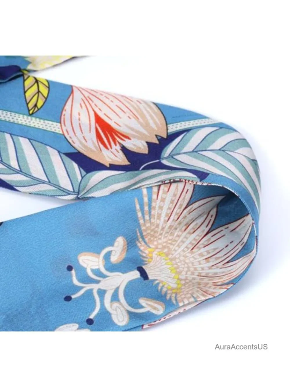 Mulberry Silk Hair Scarf Ribbons Neckerchief Head Wrap Handbag Tie 2x34in